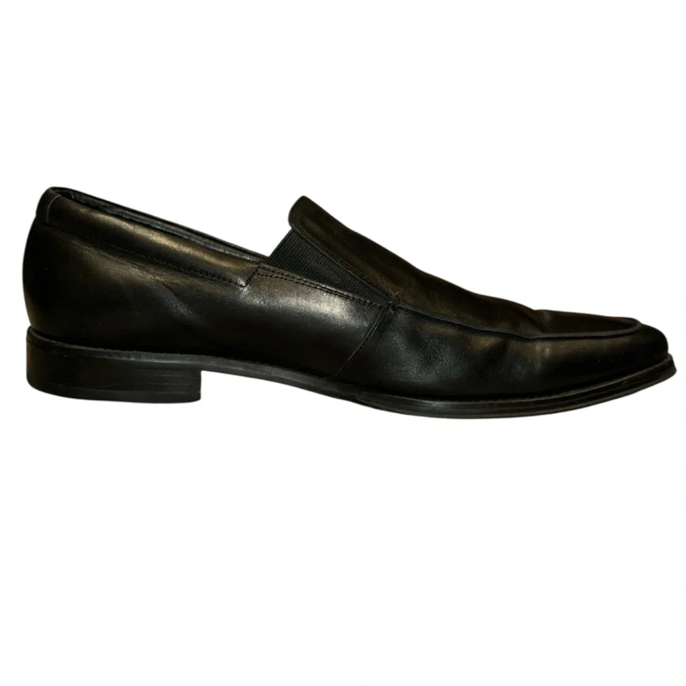 Gordon Rush Cole Black Leather Loafers Sz 13 Made In Italy Driving Shoes Slip On